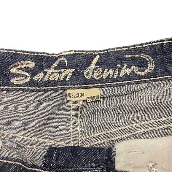 Size 32 Safari Denim Customized Distressed & Painted Jeans - Picture 9 of 15